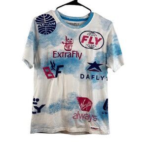 Born Fly Men Large White Floatin' T-Shirt Embroidered Patch Cloud Hoppers